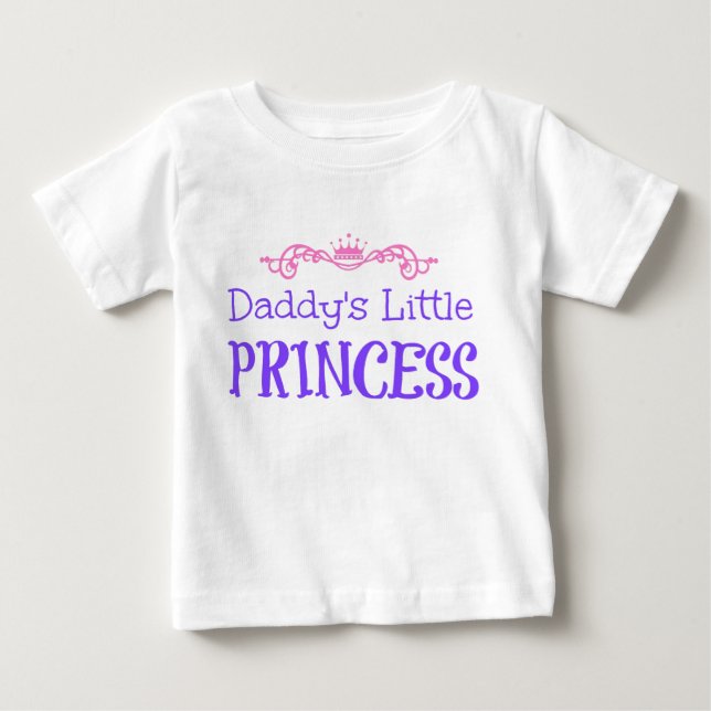 T-shirt Pour Bébé La petite princesse de papa (Devant)