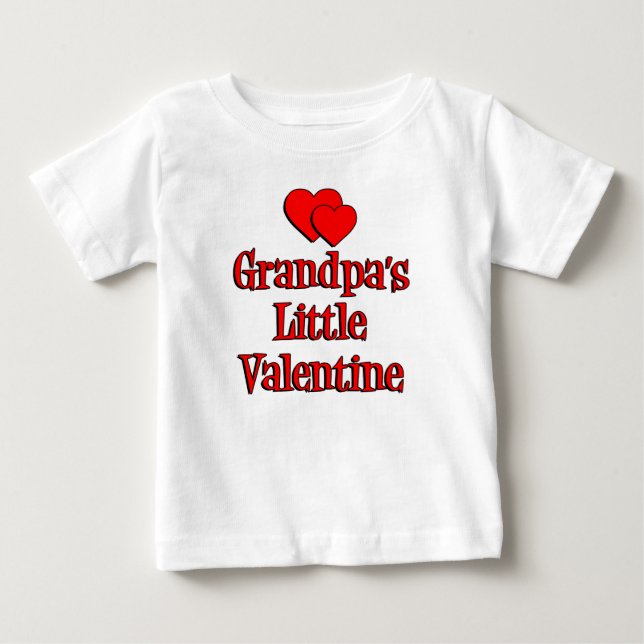 T-shirt Pour Bébé La petite Saint-Valentin de grand-père (Devant)