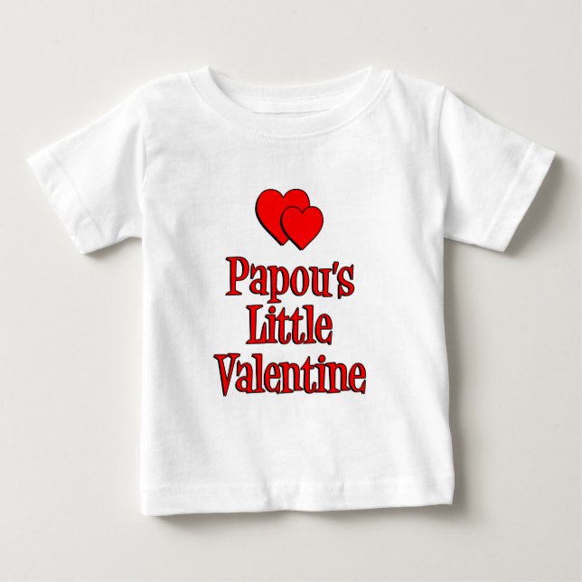 T-shirt Pour Bébé La petite Valentine de Papou (Devant)