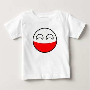 T-shirt Pour Bébé La Pologne Geeky tendante drôle Countryball