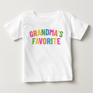 T-shirt Pour Bébé la préférée de grand-mère