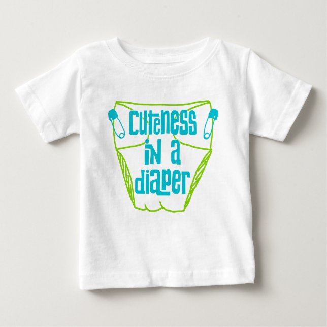 T-shirt Pour Bébé La propreté dans une chemise de bébé couche (Devant)