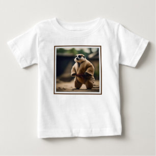 T-shirt Pour Bébé La Puissante Meerkat : La Fusillade Du Sumo,