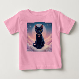 T-shirt Pour Bébé La Reine Du Ciel De Chat Noir