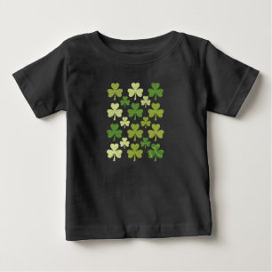 T-shirt Pour Bébé La Saint-Patrick Cœur Trèfle Chanceux Trèfle 