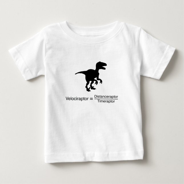 T-shirt Pour Bébé la science drôle de velociraptor (Devant)