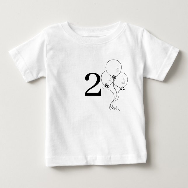 T-shirt Pour Bébé La superbe chemise d'anniversaire de deux ans (Devant)