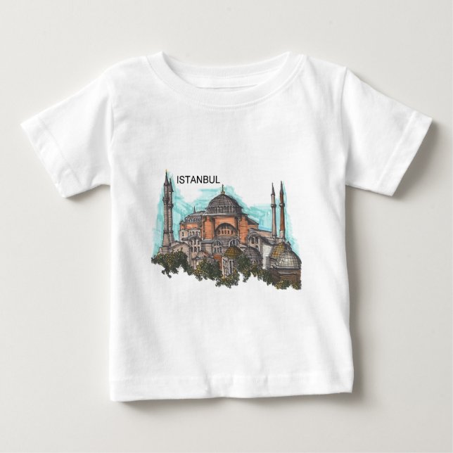 T-shirt Pour Bébé La Turquie Istanbul Hagia Sophia (par St.K) (Devant)