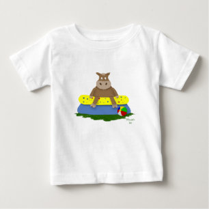 T-shirt Pour Bébé La Vache Dans La Chemise De La Piscine