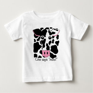 T-shirt Pour Bébé La Vache Dit "Moo !"