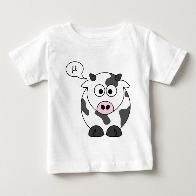 T-shirt Pour Bébé La vache indique le μ (Devant)