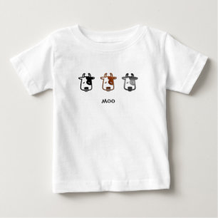 T-shirt Pour Bébé La vache indique le MOO