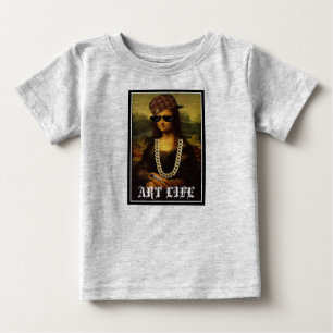 T-shirt Pour Bébé La vie d'art de la vie de voyou de Mona Lisa