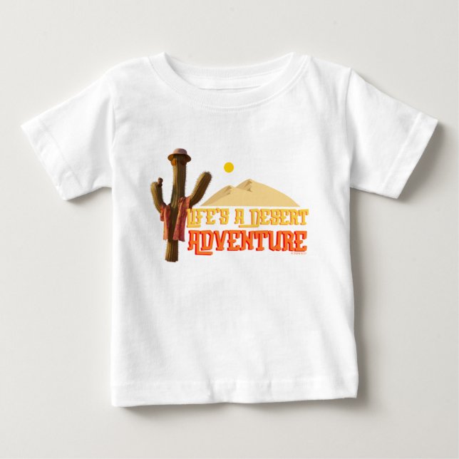 T-shirt Pour Bébé La vie est une aventure désertique (Devant)