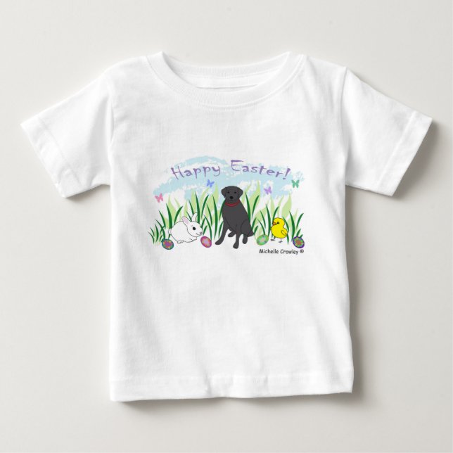 T-shirt Pour Bébé laboratoire noir (Devant)