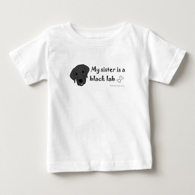 T-shirt Pour Bébé laboratoire noir (Devant)