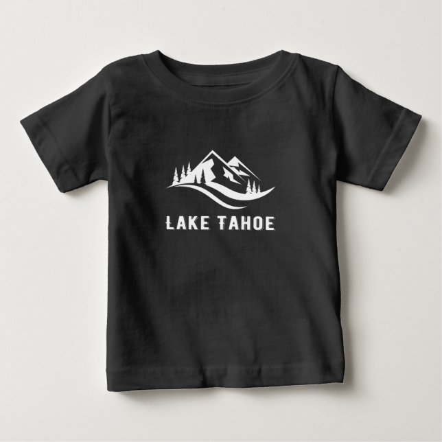 T-shirt Pour Bébé Lac Tahoe Mountains Souvenir Memorabilia Winter V (Devant)