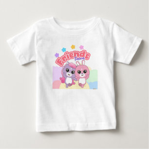 T-shirt Pour Bébé L'adorable animal Frienz : Amis pour toujours