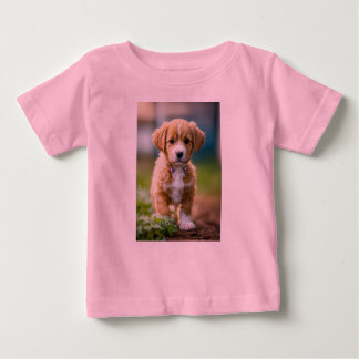 T-shirt Pour Bébé "L'adorable chiot plein de joie"