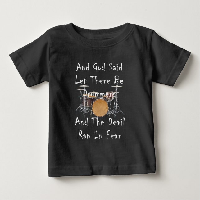 T-shirt Pour Bébé Laissé il y ait des batteurs (Devant)