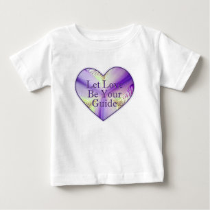 T-shirt Pour Bébé Laissez l'amour être votre guide, fleur de coeur
