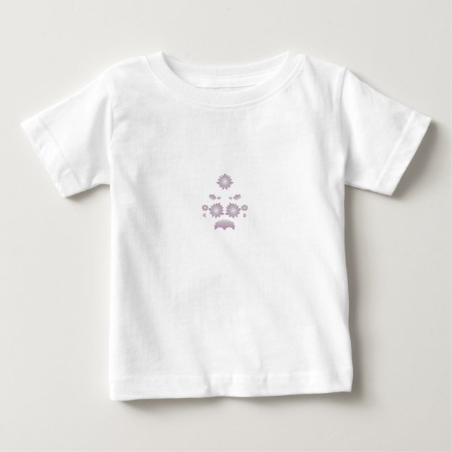 T-shirt Pour Bébé Lait blanc classique Rose décoratif (Devant)