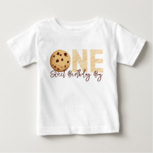 T-shirt Pour Bébé Lait et biscuits Thème One Sweet Birthday Boy