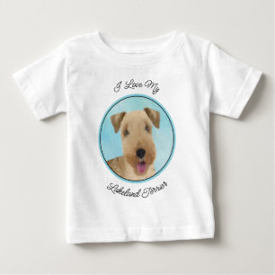 T-shirt Pour Bébé Lakeland Terrier Peinture - Cute Original Chien Ar