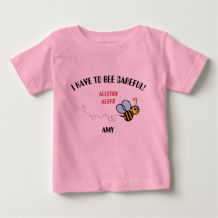 T-shirt Pour Bébé L'alerte d'allergie alimentaire gaffent la chemise
