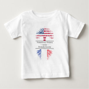 T-shirt Pour Bébé L'Américain développé avec le Français enracin