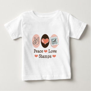 T-shirt Pour Bébé L'amour de paix emboutit le T-shirt de bébé de
