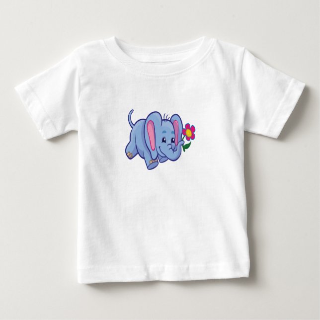 T-shirt Pour Bébé L'amour des éléphants (Devant)