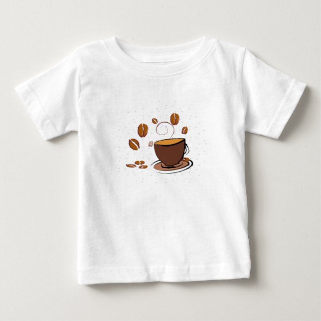 T-shirt Pour Bébé L'amour du café (Devant)