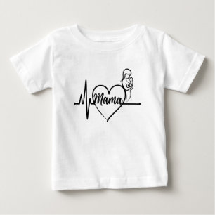T-shirt Pour Bébé L'amour d'une maman : un battement de cœur qui dur