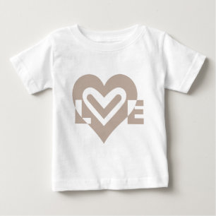 T-shirt Pour Bébé L'amour en gris