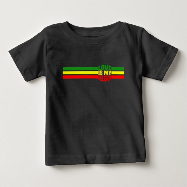 T-SHIRT POUR BÉBÉ L'AMOUR EST MA RELIGION (Devant)