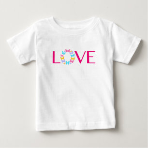 T-shirt Pour Bébé L'amour et papillons T-shirt bébé