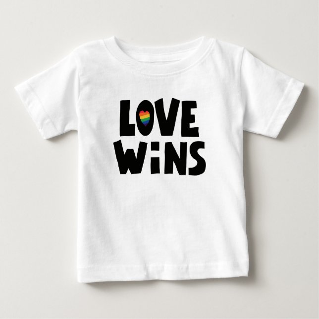 T-shirt Pour Bébé L'amour gagne (Devant)