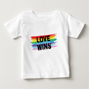 T-shirt Pour Bébé L'amour LGBTQIA gagne toujours Fierté arc-en-ciel