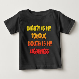 T-shirt Pour Bébé Langue Tirée : Drôle Citation Langue Colorée Texte