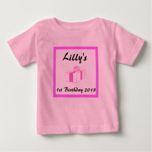 T-shirt Pour Bébé l'anniversaire fait sur commande du bébé, le bébé