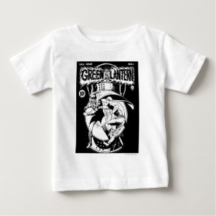 T-shirt Pour Bébé Lanterne verte avec cape en combat, noir et blanc