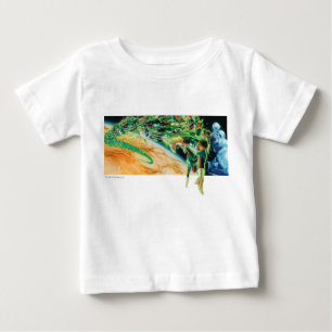T-shirt Pour Bébé Lanternes vertes volant dans l'espace