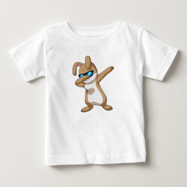 T-shirt Pour Bébé Lapin à Hip hop Dance Dab (Devant)
