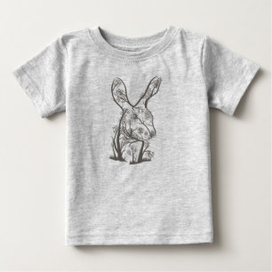 T-shirt Pour Bébé Lapin artistique bunny arbre animal nature
