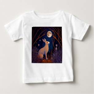 T-shirt Pour Bébé Lapin au clair de lune