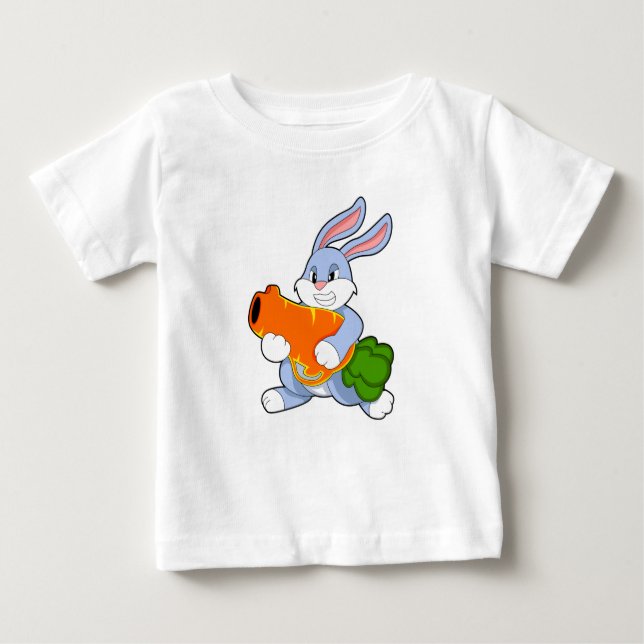 T-shirt Pour Bébé Lapin avec carotte (Devant)