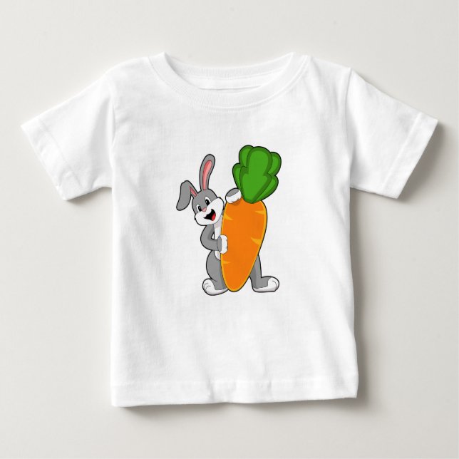 T-shirt Pour Bébé Lapin avec carotte (Devant)