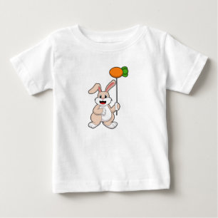 T-shirt Pour Bébé Lapin avec carotte comme ballon.PNG