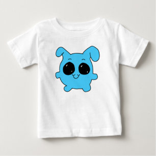 T-shirt Pour Bébé Lapin Bleu Kawaii